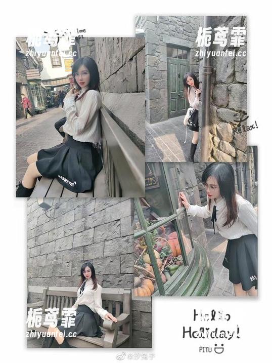 汐兔子 难以保持冷静,汐兔子的制服写真这也太能打了吧!